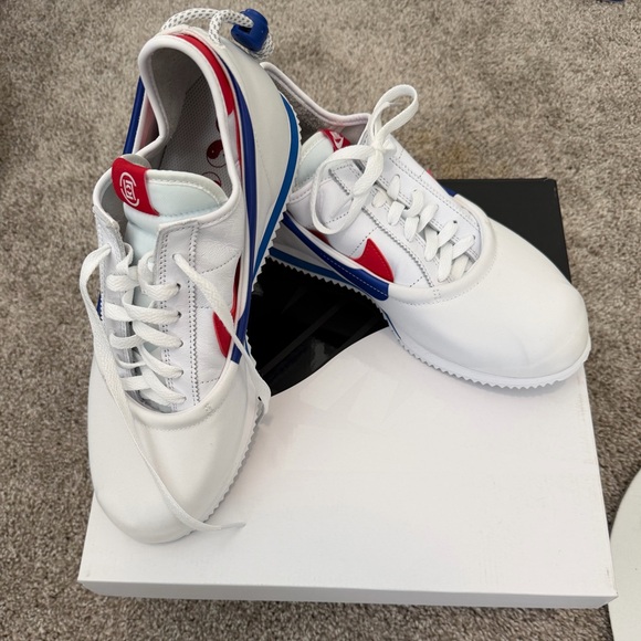 Nike Other - Nike x CLOT Cortez SP “Forrest Gump” White Royal Red Men’s Sz 12 NWT DS